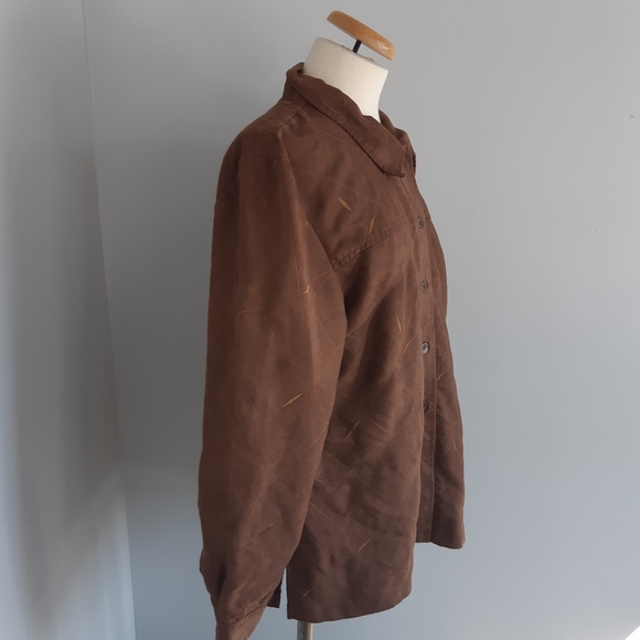 Soft Works long sleeves Women's Button Down Shirt Size 16, brown looks new - Picture 3 of 9